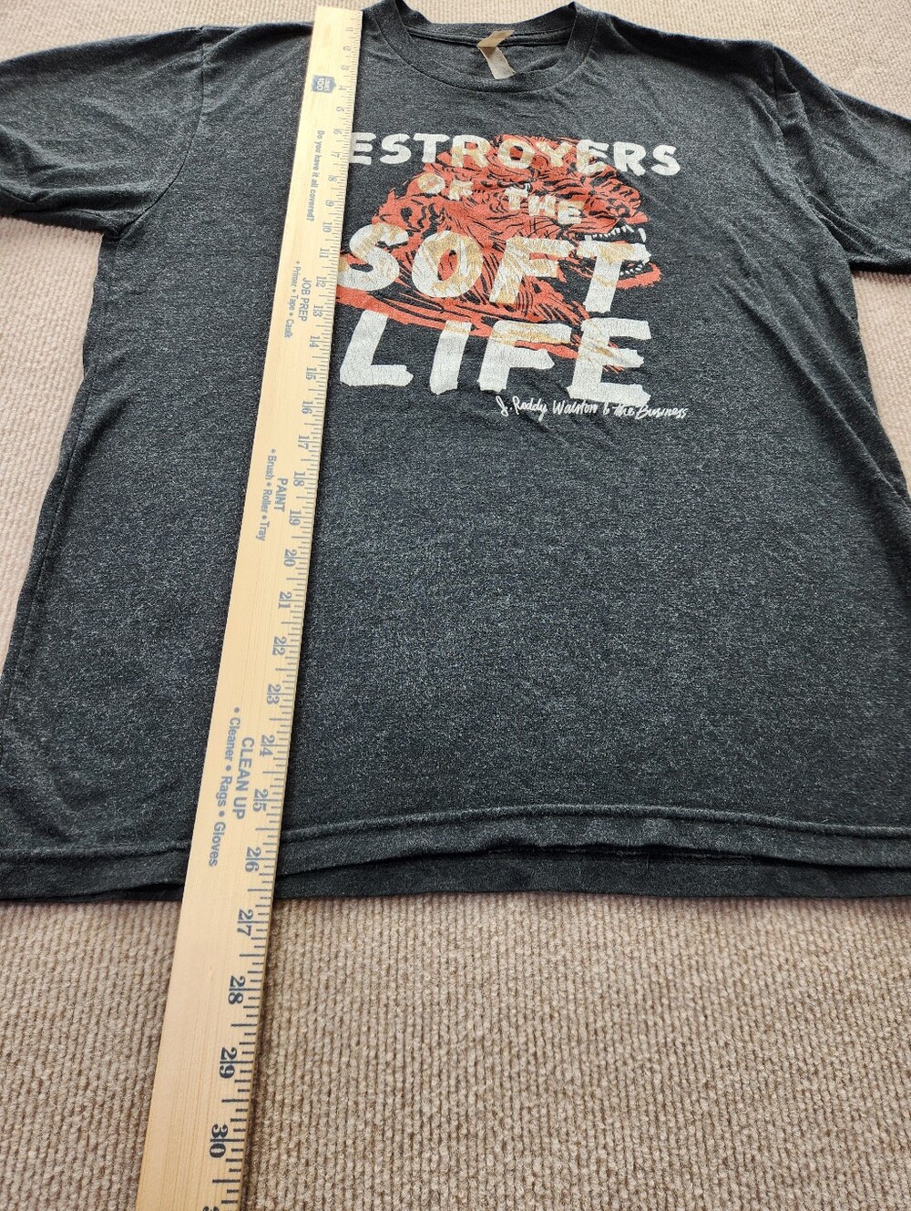 Next Level Men's M Gray Destroyers Of The Soft Life Album Graphic Band T-Shirt - Picture 6 of 8